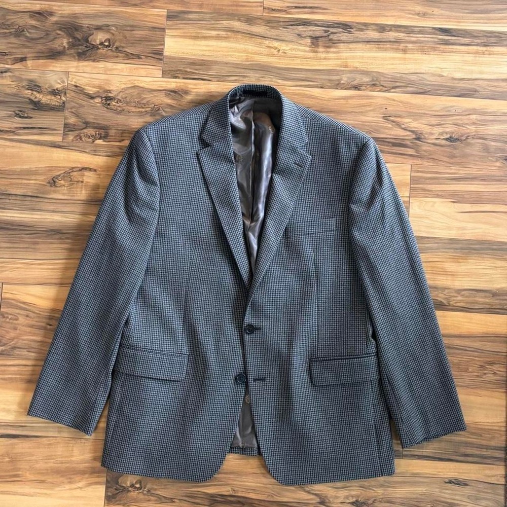 Lauren Ralph Lauren Men's Houndstooth Blazer Sport Coat Gray Black Classic